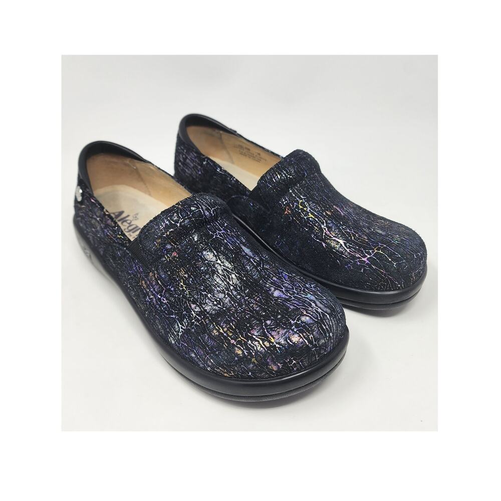 Alegria Keli PRO Clogs Women EU38/US8-8.5 Totally Cellular Purple Suede Comfort